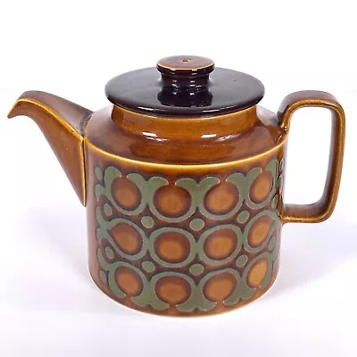 Hornsea Bronte Teapot Vintage 1975 Brown Green Abstract Mid Century Retro 70's • £45