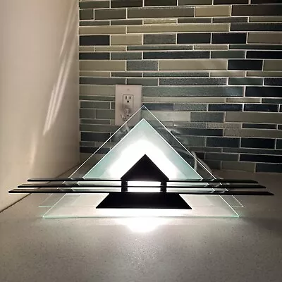 MCM 80’s Triangle Pyramid Light Fixture Unique Architectural Wall Sconce Theater • $70