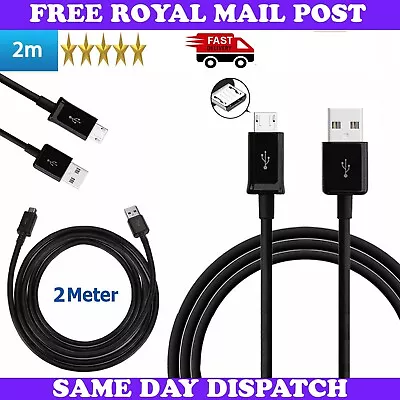 2m Long Micro-USB Cable Data Charger Lead For Samsung Galaxy Tab A6 A 10.1  2016 • £3.49