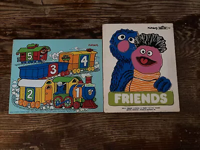 Vintage Playskool Sesame Street Puzzles 1974 Lot Of 2 • $15