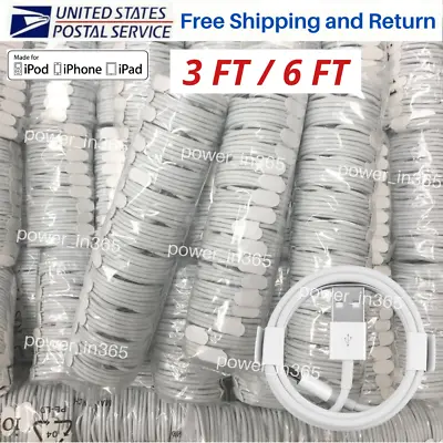 6FT USB Charger Cable Lot For IPhone 13 11 12 XS XR 8 7 6 SE Charging Data Cord • $137.99