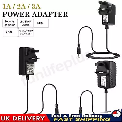 Mains Transformer 5V/6V/12V/24V 1A 2A UK Plug AC/DC Adapter Power Supply Charger • £5.99