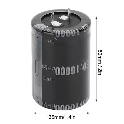 2Pcs Aluminium Electrolytic Capacitor 10000μF 60V 105℃ For LED Light 35mmx50mm • £10.31