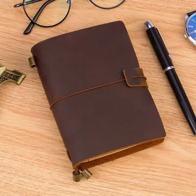 Leather Notebook Journal Handmade Vintage Leather Travel Diary Notepad • £12.99