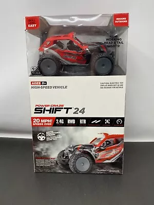 Power Craze Shift 24 Mini RC High Speed Buggy RED & Black In/Outdoor New Sealed  • $29.95