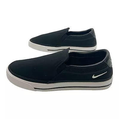 Nike Court Legacy Slip-on Canvas Sneaker Black/White US Men's Size 8 • $29.99