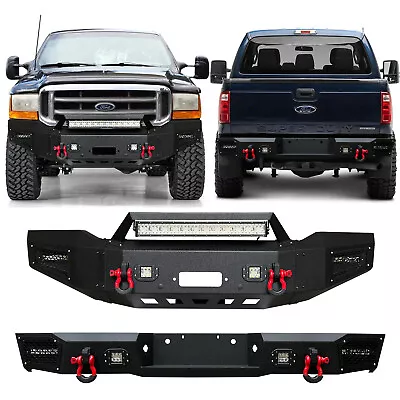 Vijay Front & Rear Bumper With LED Lights For 1999-2004 Ford F250 F350 • $639.99