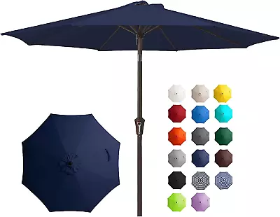 9FT Outdoor Patio Umbrella WithTilt And CrankUV Protection And WaterproofGarden • $60.45