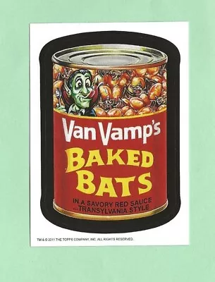 2011 Wacky Packages Old School Series 3 Van Vamps Baked Bats Tan Back • $2