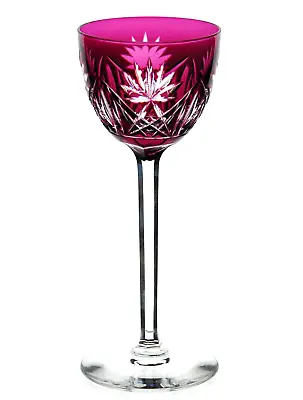 $75 • Buy Val St Lambert Amethyst Cut To Clear Crystal Wine Goblet Lubin Pattern