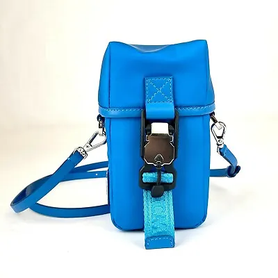 $650 MCM Blue Nylon Mini Flap Pouch Shoulder Waist Bag MXZ9SNX43HI001 • $169.19