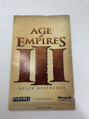 Age Of Empires 3 Quick Reference  (does Not Include Game Or Case Just Booklet) • $9