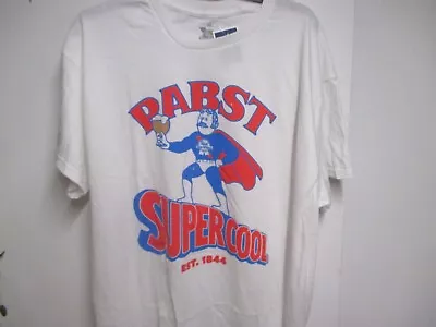 Pabst Blue Ribbon Mens T Shirt (xl) Nwt White  Supercool Est 1844  Logo Soft! • $16.99