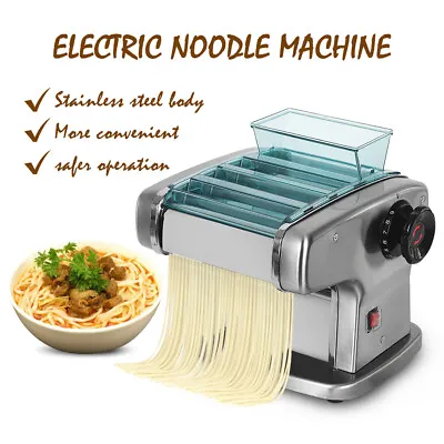 Electric Pasta Maker Noodle Cutting Machine Dough Press 3 Blades Stainless Steel • $211