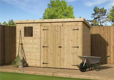 Empire 4000 Pent Garden Shed Wooden 10X8 12X8 14X8 SHIPLAP PRESSURE TREATED TONG • £952.20