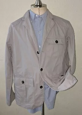 Safari Hunting Field Norfolk Unconstructed Lt Gray Textured Jacket Mens L 46  • $89.96