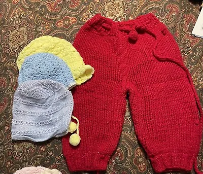 Vintage Collection Of Hand-knit Baby Clothes • $7.49