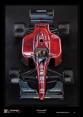 Ferrari 643 Limited Edition F1 Art Print Large A2 Size • £14.99