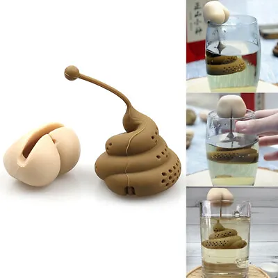 $3.21 • Buy Funny Poop Shaped Tea Filter Silicone Tea Infuser Portable Tea StrainerB-qy