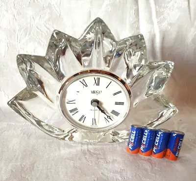 Beautiful Mikasa Fleurisse Crystal Desk Clock Does Work Comes With 5 Batteries • $15