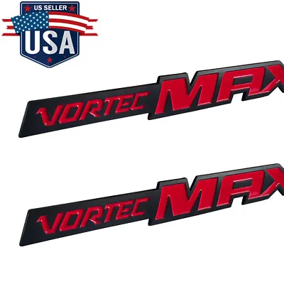 2* Black Red Vortec Max Door Emblem Badges For Silverado Sierra SS Decal Sticker • $14.99