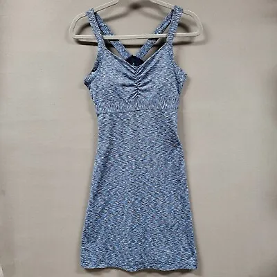 $29.99 • Buy PrAna Dress Women Small Amaya Blue Space Dye Built In Bra Outdoor Athleisure