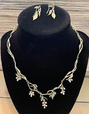 Michael Michaud Botanical Collection “ Wisteria “ Necklace And Earring Set • $245