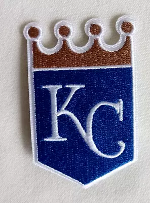 Kansas City ROYALS  KC  Logo Patch- MLB--NEW-Embroidered/Iron On - 1.5  By 2.5  • $3.50