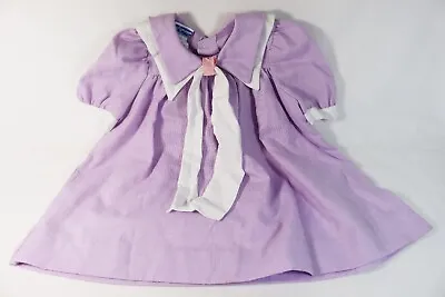 Vintage POLLY FLINDERS Lilac DRESS/SHIRT Baby Girls Toddler Sz 4T Child Clothing • $17.99