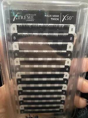 $10 • Buy Xtreme Lashes THICK Faux Mink X50 Size 8 Black Lash Extensions