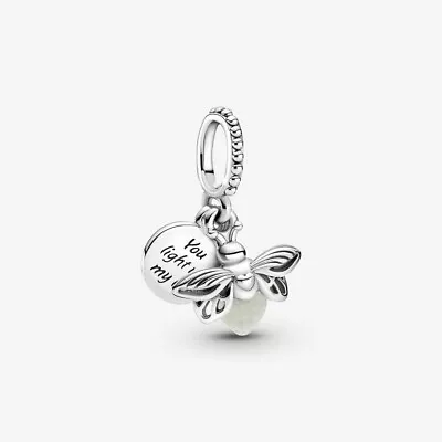 S925 Silver Plated Glow-in-the-dark Firefly Dangle Charm C50 • £12.95