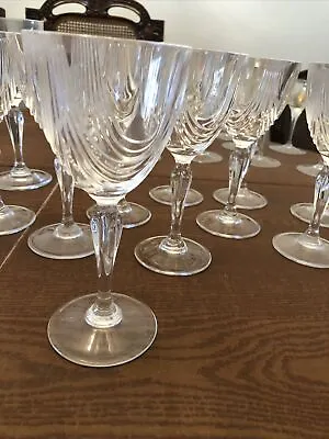 RCR Royal Crystal Rock Magnolia Wine Glass Goblet Cut Swags Set Of 12 (6.5) • $120