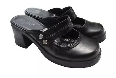 Mudd Women's Size 8 M Y2K 90s Chunky Platform Black Mary Jane Clogs Shoes • $35