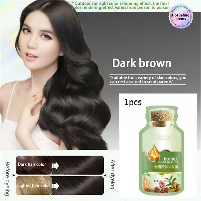 1PC Natural Plant Hair Dye New Botanical Bubble Hair Dye - 20ml Shampoo • £4.99