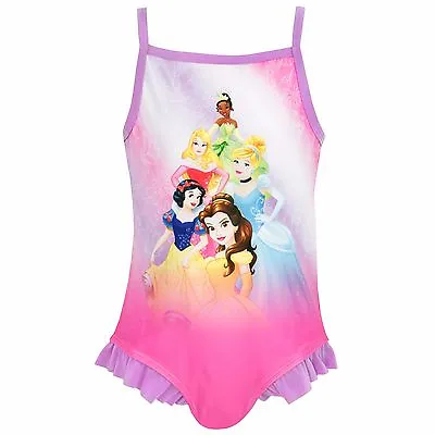 £13.99 • Buy Disney Princess Swimsuit | Girls Princess Swimming Costume  Pink Purple | NEW