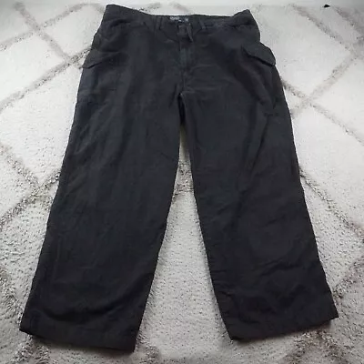 Polo Ralph Lauren Cargo Pants Straight Fit Mens XXL Linen Blend Navy Blue • $35