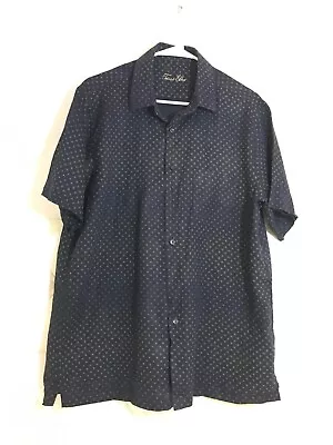 Tasso Elba Size L 100% Linen Casual Short Sleeve Shirt • $8
