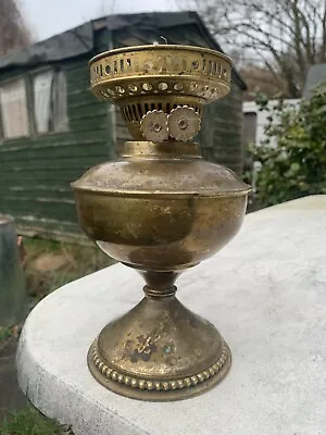 Vintage Brass Oil Lamp With Double Burner GWO • £15