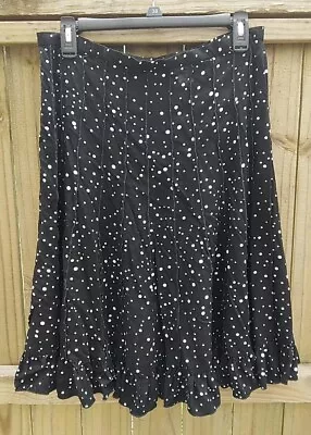 Polka Dot Skirt Sz 12 Rockabilly Exposed Seams Vtg JBS • $11.67