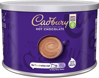 Cadbury Drinking Hot Chocolate Drink Smooth Creamy Add Milk Water Tub Pack 1Kg • £11.49