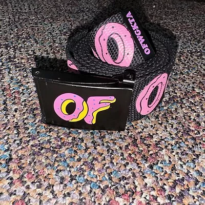 HTF! Odd Future Men's Web Belt OFWGKTA Blue W/Pink Donuts Flip Buckle One Size • $9.99