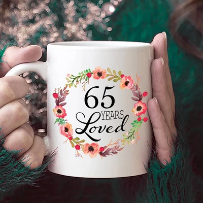 65th Birthday Gifts For Women Gift For 65 Year Old Female 65 Years Loved Since • £16.73