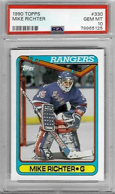 1990 Topps #330 Mike RICHTER - PSA 10+++ RC Rangers • $49.99