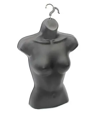 Female Mannequin Plastic Torso Body Forms (Waist Long) Hanging Body Form - Black • $35