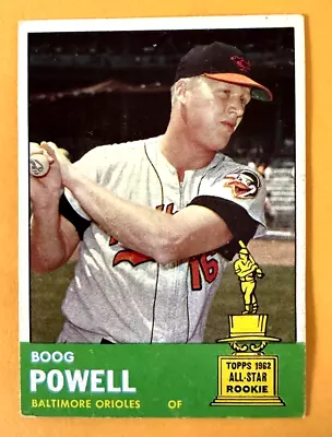 Boog Powell 1963 Topps  1962 All-Star Rookie  #398 - Baltimore Orioles Indians • $24.99