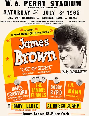 James Brown - 1965 - Concert Poster • $14.99