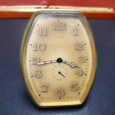 Vintage Antique Longines 8 Day Travel / Desk Clock With Power Reserve Indicator • $1532.80