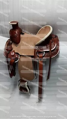 Premium Quality Western Leather Wade Saddle With Free Matching Tack Set & Cinch. • $400