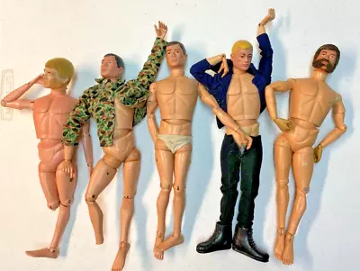 Vintage 1964 Hasbro 12  GI Joe Action Figures Lot Of Five (5) • $128