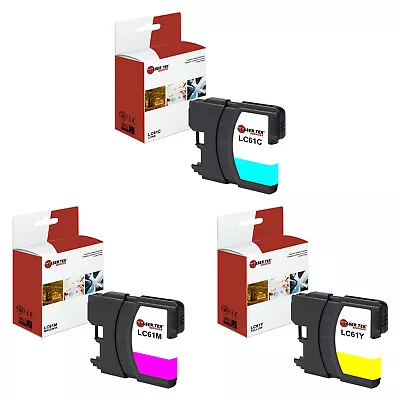 3Pk LTS LC-61 CMY Compatible For Brother MFC250C 255CW DCP165C Ink Cartridge • $10.99